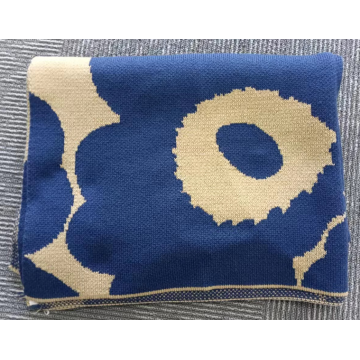 Pătură de iarnă din tricot din acrilic cu flori